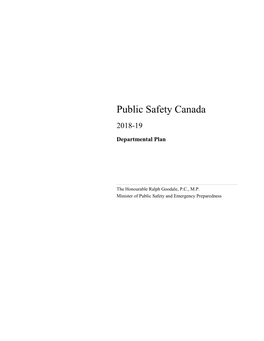 Public Safety Canada 2018-19