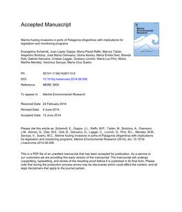 Marine Fouling Invasions in Ports of Patagonia (Argentina) with Implications for Legislation and Monitoring Programs