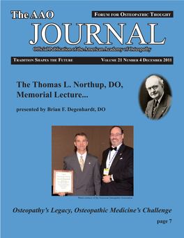 The AAO Forum for Osteopathic Thought