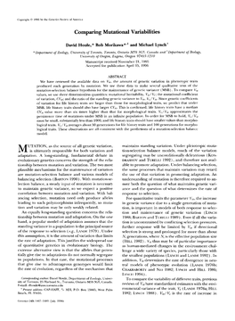 Comparing Mutational Variabilities