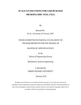 Scale up Solutions for Liquid Based Microfluidic Fuel Cell