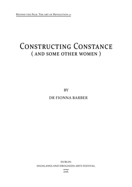 Constructing Constance ( and Some Other Women )