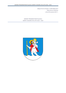 Gminny Program Rewitalizacji Gminy Chełmiec Na Lata 2016 - 2020