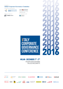 Milan - DECEMBER 1St - 2Nd Italian Stock Exchange Palazzo Mezzanotte Milan - DECEMBER 1St