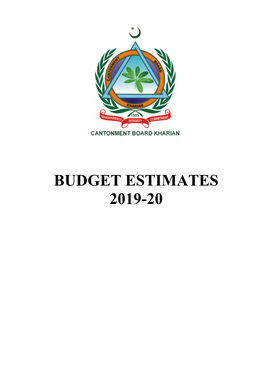 Budget Estimates 2019-20