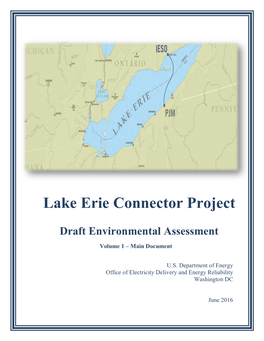 Lake Erie Connector Project Environmental Assessment Draft