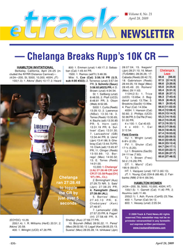 — Chelanga Breaks Rupp's 10K CR —