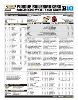 181110 Purdue Game Notes.Indd