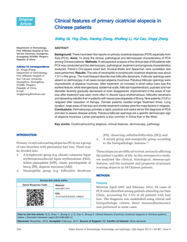 Clinical Features of Primary Cicatricial Alopecia in Chinese Patients