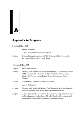 Appendix A: Program