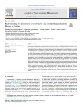 Understanding the Preferences of Water Users in a Context Of