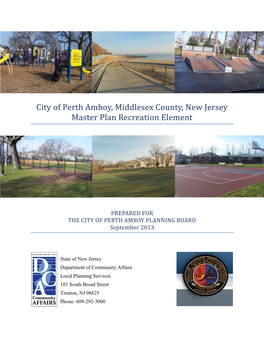 City of Perth Amboy, Middlesex County, New Jersey Master Plan Recreation Element