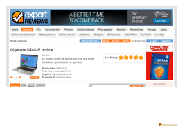 Gigabyte U2442F Review | Expert Reviews