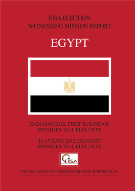 EISA ELECTION Witnessing Mission Report EGYPT