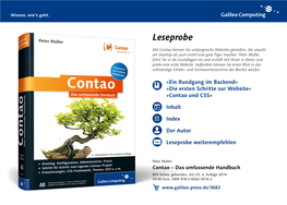 Contao – Das Umfassende Handbuch 803 Seiten, Gebunden, Mit CD, 4