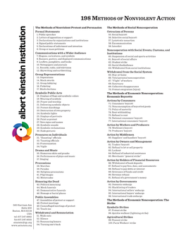 198 Methods of Nonviolent Action