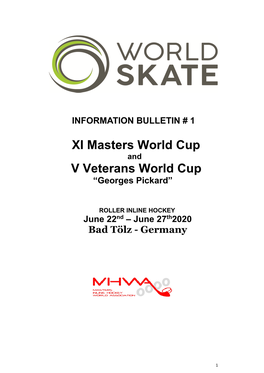 XI Masters World Cup V Veterans World