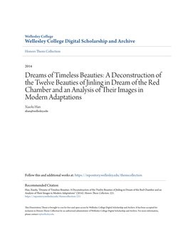 A Deconstruction of the Twelve Beauties of Jinling in Dream of the Red Chamber and an Analysis of Their Mi Ages in Modern Adaptations Xiaolu Han Xhan@Wellesley.Edu