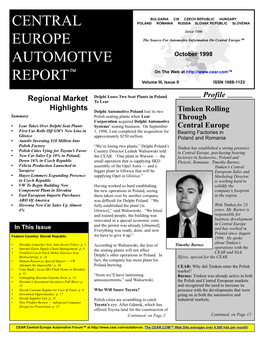 October 1998 CEAR