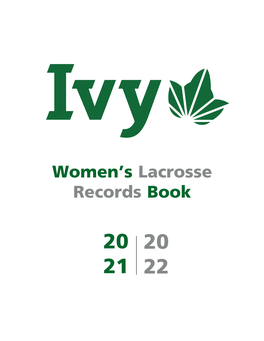 Women's Lacrosse Records Book