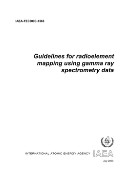 Guidelines for Radioelement Mapping Using Gamma Ray Spectrometry Data