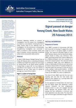 Signal Passed at Danger Yerong Creek, New South Wales, 25 February 2011