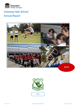 2016 Irrawang High School Annual Report