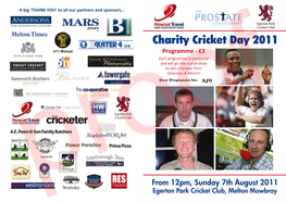 Charity Cricket Day 2011