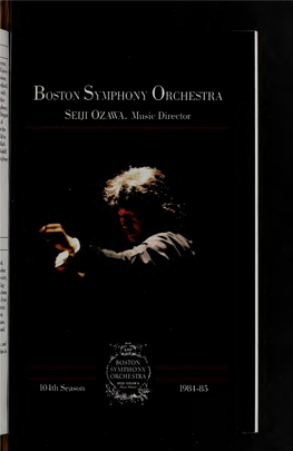 Boston Symphony Orchestra Concert Programs, Season 104, 1984-1985, Subscription