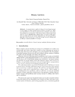 Binary Lattices