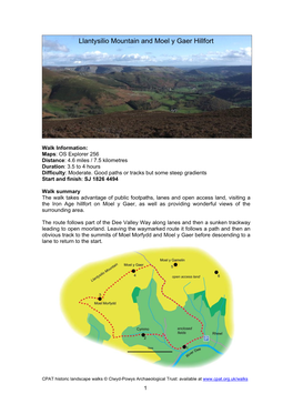 Llantysilio Mountain and Moel Y Gaer Hillfort