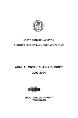 Annual Work Plan & Budget