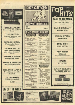 Nme Music Charts Elvis Presley Anita Bryant