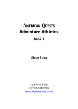 Adventure Athletes Book 1