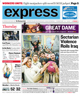 THURSDAY 2.23.2006 EXPRESS 7 'K4G?A4BBK !!"! %KC7DAB30H Advance You