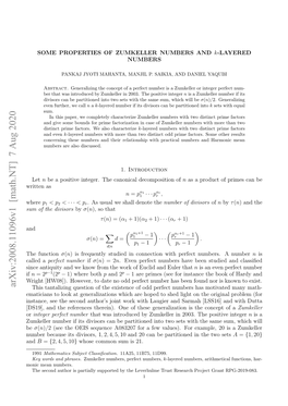 Some Properties of Zumkeller Numbers and $ K $-Layered Numbers