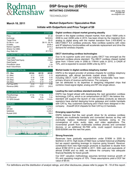 DSP Group Inc (DSPG)