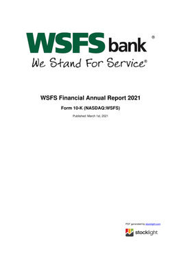 WSFS Financial Annual Report 2021