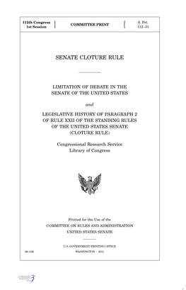 Senate Cloture Rule