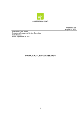 Proposal for Cook Islands