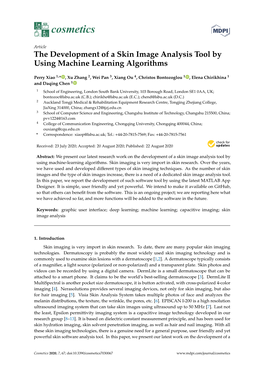 The Development of a Skin Image Analysis Tool by Using Machine Learning Algorithms