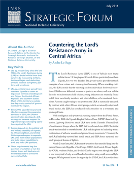 Countering the Lord's Resistance