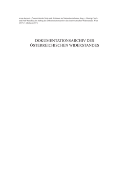 DOKUMENTATIONSARCHIV DES ÖSTERREICHISCHEN WIDERSTANDES – Österreichische Ärzte Und Ärztinnen Im Nationalsozialismus, Hrsg