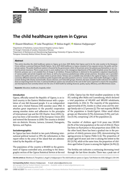 The Child Healthcare System in Cyprus