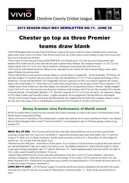 Chester Go Top As Three Premier Teams Draw Blank