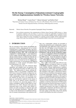 On the Energy Consumption of Quantum-Resistant Cryptographic Software Implementations Suitable for Wireless Sensor Networks