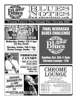 Blues Notes October 2017