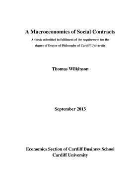 A Macroeconomics of Social Contracts