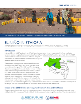 El Nino Impacts Rural Women