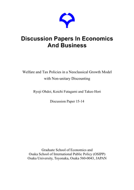 Discussion Papers in Economics and Business